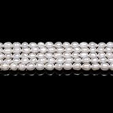 Pearl Beads, Natural Oval Freshwater Cultured Pearl Loose Beads 6-7mm 14.2 inch Quality Rank AA (2 Strands) for Jewelry Making Deco Charms Necklace as Gift