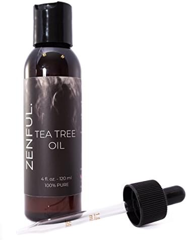 Australian Tea Tree Essential Oil by Zenful- 4 Oz bottle WITH Glass Dropper-100% Pure Melaleuca Alternifolia- Therapeutic grade, Undiluted- Aromatherapy, Skin Therapy, Toenail Fungus- Vegan &amp; CF