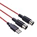 Konitee USB MIDI Cable Converter midi to USB in-Out Cable Interface for Mac PC Laptop to Music Piano Keyboard 6.5F