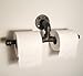IMQOQ Vintage Rustic Industrial Pipe Toilet Paper Double Holder Rust Free, Wall Mounted Metal Iron Pipe Toilet Bathroom Paper Holder Roller