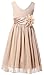 Bow Dream Flower Girl Dress Junior Bridesmaids V-Neckline Chiffon Champagne 8