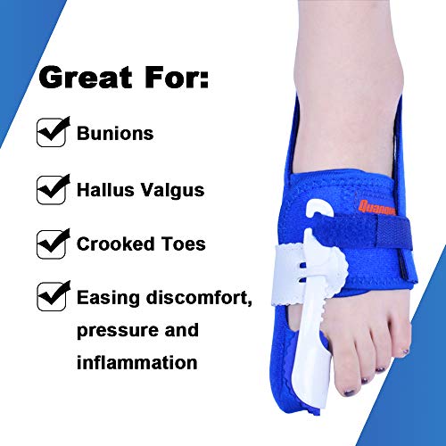 Bunion Corrector [Pair] - Improved Bunion Splint Big Toe Straightener Separators for Hallux Valgus Pain Relief Fits Men & Women - Thumbnail 2