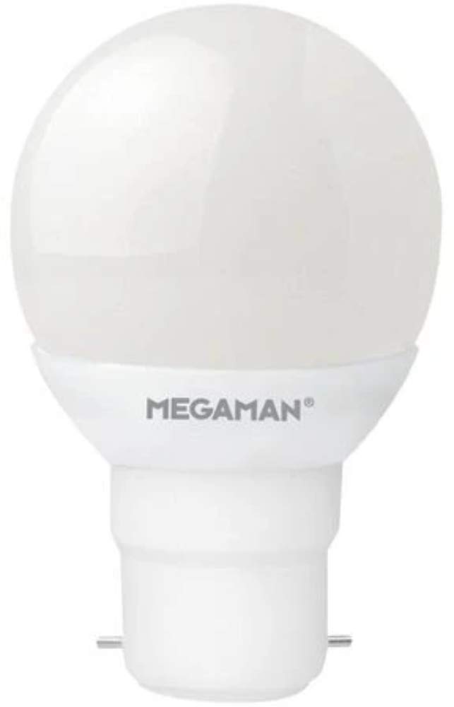Megaman R9 Classic Opal Dimmable Golf Ball Led Lamp, B22, 5.5 Watt 2800K Colour Temperature, Warm White