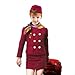 Tigerdoe Pilot Costume for Kids - Stewardess Costumes - Flight Attendant Costume - Kids Dress Up with Storage Case - Pretend Play - Role Play