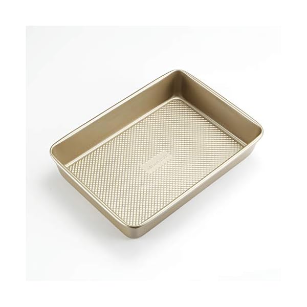 Monfish Rectangle Cake tin -9x13-Inch Carbon Steel Bakeware with Textured Finish - Deep Non-Stick Baking Tray - Oven…