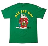 Peanuts Comic Snoopy Christmas Holiday Men's T-Shirt