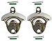 Silver Wall Mount Bottle Opener (2 Pack) – Includes Mounting Screws – Very Solid – Silver Nickel Plated – Anti-Rust Protection – Retail Packaging – Great Gift Choice