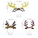 LUOEM Christmas Reindeer Antlers Headband Reindeer Headband with Ears Xmas Headwear Accessories for Christmas Easter Masquerade Cosplay Party Gift 12-Pack