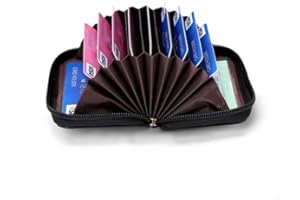 Unisex Slim RFID Blocking Wallet with Zipper Coin Pocket - Minimalist Front Pocket Card Holder for Cash, Credit Cards & ID - 