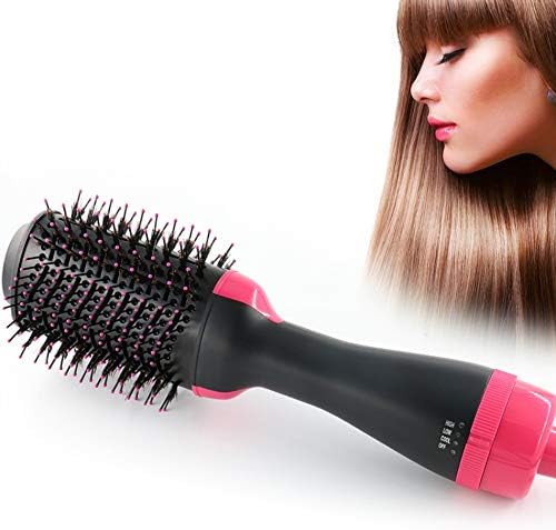 Professional Hair Dryer Brush 2 in 1 Hair Straightener Curler Comb Electric Blow Dryer with Comb Hair Brush Roller Styler