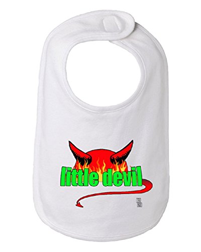 Chic Bad Baby Apparel special package, little devil Infant Baby Bib and 1 Baby Pacifier to choose by your end (White)