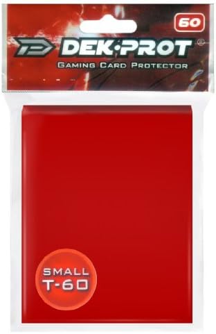 Small Dek Prot T-60 Texture/Rough Gaming Card Sleeves Pepper Red 60 Count