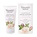 Nourish Organic Face Lotion, Rosewater Acai + Argan – Lightweight Moisturizer for Face with Aloe Vera, Shea Butter & Vitamin C, 1.7 Oz + Washable Cotton Round