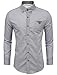 Tom's Ware Mens Inner Plaid Oxford Cotton Button Down Dress Shirts TWNEL565S-318S-GRAY-US M