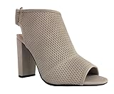AFINA! Delicious Women's Modern Peep Toe Perforated Ankle Bootie