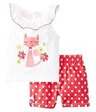 Fiream Little Girls Summer Cotton Short Set(2742TZ,5T)