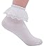 YASIDI Women Socks, Comfortable No-Show Cotton Ankle lace Socks (3 Pairs, White)