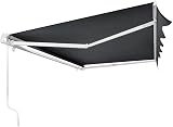 Panana Retractable Manual Awning 2.5x2m Grey DIY Folding Sun Shade Canopy view 4