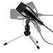 Moukey USB Microphone, Podcast Microphone with Anti-Skid Stand, Plug and Play, Retro Look, Condenser Microphone for Podcast/YouTube/Studio/Streaming/Recording/Game, Microphone for PC, Mac, Ipad