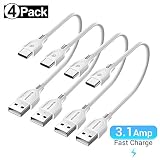 Short USB Type C Cable (4Pack, 1FT), SOMOSTEL Portable USB C Fast Charger Cord for Samsung Galaxy Note 9 8 S9 S8 Plus,LG G5 V20 V30 V40 ThinQ,Moto Z2,Google Pixel 3XL,Nexus,Nintendo Switch,Power Bank