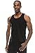 JC DISTRO Mens Hipster Hip Hop Basic Tank Top Soft Cotton Jersey Shirts Black Small