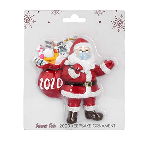 Saucey Chic 2020 Christmas Ornament Santa Wearing_Mask in Quarantine! Keepsake Unique Luxury Ornament for Tree (Silver… 6 Saucey Chic 2020 Christmas Ornament Santa Wearing_Mask in Quarantine! Keepsake Unique Luxury Ornament for Tree (Silver… - Image 5