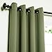 Best Home Fashion Thermal Insulated Blackout Curtains - Antique Bronze Grommet Top - Olive - 52