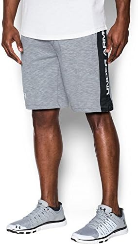 Under Armour Men's Sportstyle Fleece Graphic Shorts, Steel/White, XX-Large