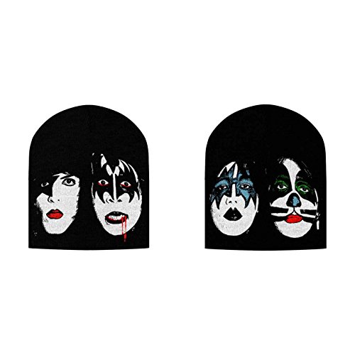 Kiss Beanie Hat Dynasty Band Logo Icons Official Black