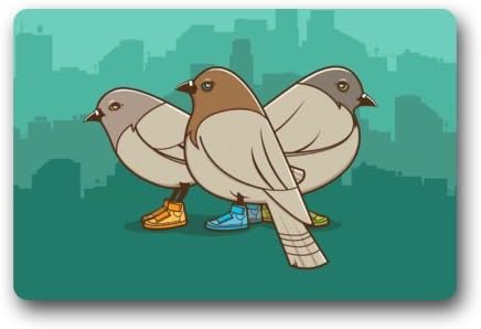 23.6"(L)x15.7"(W),3/16"-Best Lovely Pigeon Shoes Door Mat Washable Doormat Mat