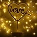 Cupid Heart Neon Light Signs Love Neon Lights with Base, XIYUNTE Battery and USB Powered Night Light up Pink Neon Signs for Kids Bedroom Decoration