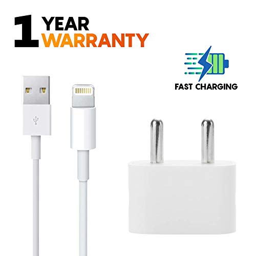 Obronics Superboost 5W Quick Charge 2.0 USB Adapter + Lightning Cable with 480 Mbps Data Transmission Speed for Apple iP