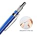 Green Convenience 2 Pieces 2.0mm Mechanical Pencils, High-End Premium Drawing Pencils, 24 Pieces Durable 2mm Lead Refills for Draft Drawing, Carpenter, Crafting, Art Sketching (Blue and Black)