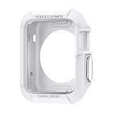 Spigen Rugged Armor Apple Watch Case 38mm with Resilient Shock Absorption and 2 Screen Protectors Included for 38mm Apple Watch Series 2 / 1 / Original (2015) - White (Electronics)
