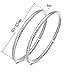 5 PCs Bangle Bracelet,Hemlock Women 925 Sterling Silver Bracelet Bohemia Jewelry (Silver)