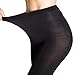 MANZI Lady's Spring and Autumn Black Opaque Superfine Fiber Tights 140 D Size L
