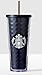 Starbucks Black Faceted Acrylic Cold Cup 24oz Acrylic Cup & Straw 2016