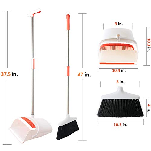 image for Templo Broom and Dustpan Set - Self-Cleaning Broom Bristles - Ideal Ki