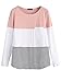 Romwe Women's Casual T-Shirt Long Sleeve Loose Top Cotton Tee