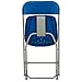 Flash Furniture Hercules Series Plastic Folding Chair - Blue - 650LB Weight Capacity Comfortable Event Chair - Lightweight Folding Chair