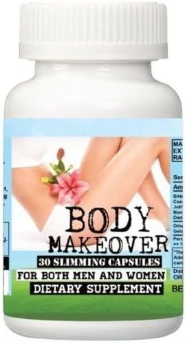 BODY MAKEOVER SLIMMING CAPSULES. 60 Days Money Back Guarantee! 30 Capsules.