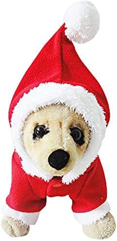 OSPet Dog Christmas Clothing Pet Costumes Dog Santa Outfit Suit with Cap Santa Hoodies