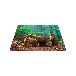 Nicokee Bear Gaming Mousepad Brown Bear Family in