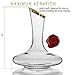 Royal Freedom Wine Decanter - Crystal Glass Red Wine Carafe - Gold Tip, 100% Lead Free & Thick Hand Blown Wine Aerator - Great Wine Gift & Wine Accessories - Wide Base for 1800 ml (60 oz) Capacity