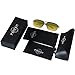 Mens Womens Classic Retro Polarized Sunlasses Metal Frame Dany&Night Driving Rectangular Sun Glasses for Men&Women