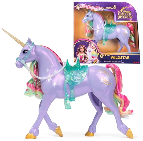 , Wildstar Power of Friendship avec Selle et Bride translucides, poupées et Licornes de 28 cm pour Filles à partir de 4 Ans