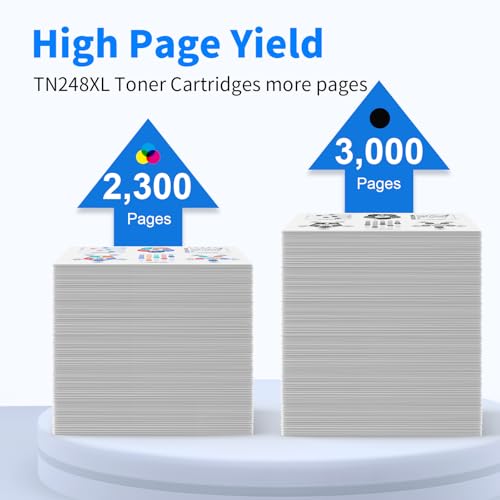 MYCARTRIDGE TN248XL TN248 Toner TN-248CMYK TN-248VAL Compatible for Brother DCP-L3560CDW Toner MFC-L3740CDWE DCP-L3520CDWE HL-L3240CDW for Brother TN 248 TN-248 (4-Pack)
