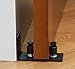 Nordstrand Barn Door Floor Guide Roller - Adjustable Wall Mount Hardware Kit for Sliding Doors - Black Powder Coated Stainless Steel - Bottom Stay Channel Wheel Rollers Flush with Floor