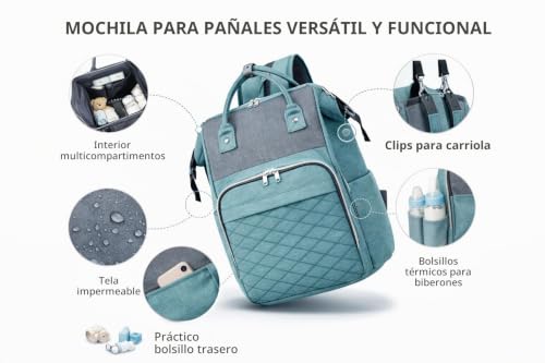 MeraPrime Backpack Baby Carriage Diaper Bags for Babies | Maternity Backpack Bag Diaper Bag Premama | Diaper Bags Backpack Baby Cart Italy Bad Maternity Baby | Diaper Bag Walking Changing Pad, green