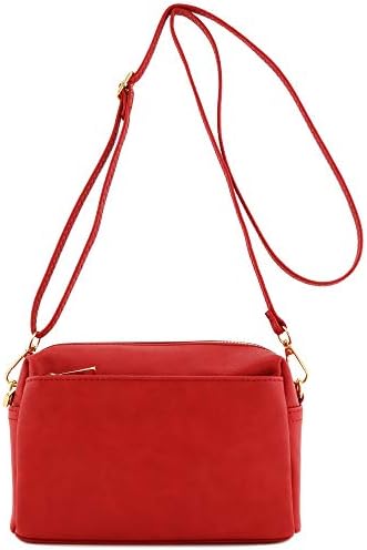 Triple Zip Small Crossbody Bag